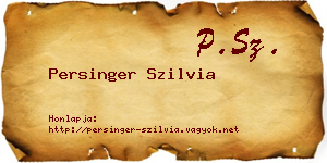 Persinger Szilvia névjegykártya