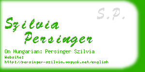 szilvia persinger business card